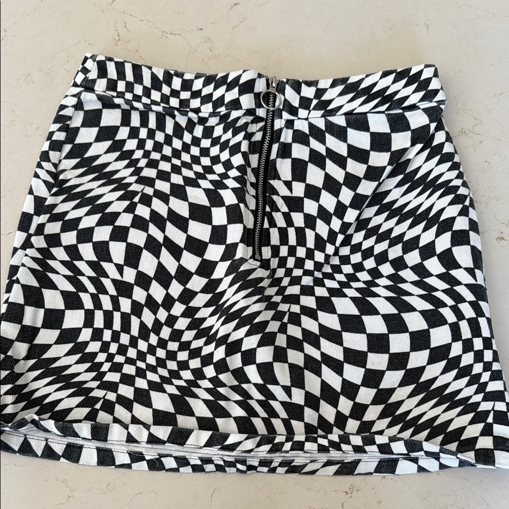 Elodie Black and White Mini Skirt